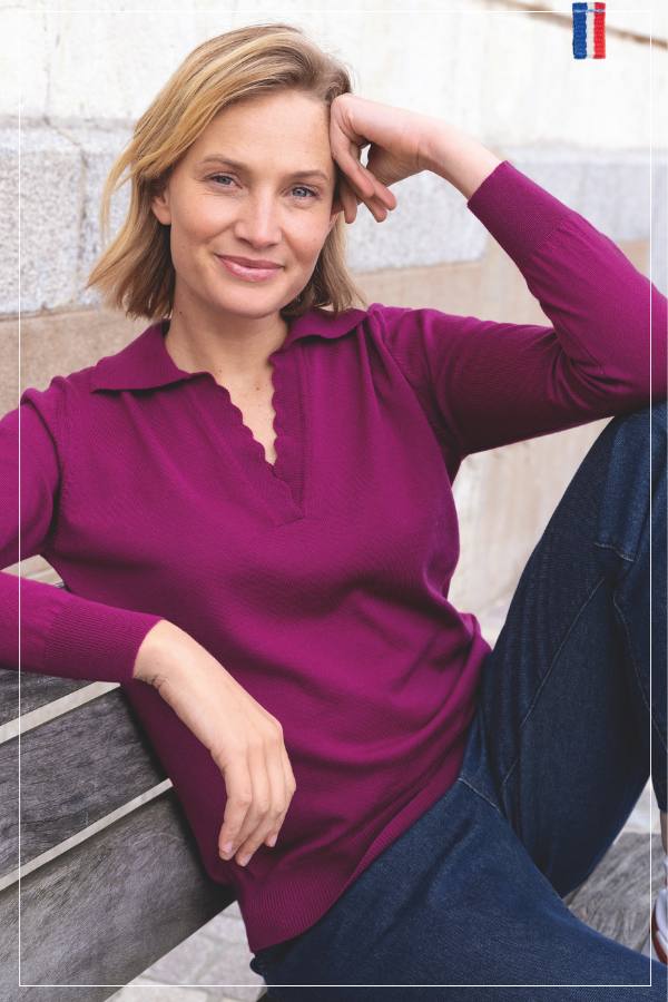 Pull 7604 violet améthyste